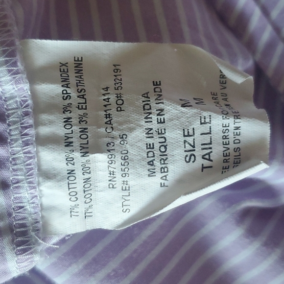 MOTHERHOOD MATERNITY STRIPE LAVENDER SIZE MEDIUM - Picture 7 of 7